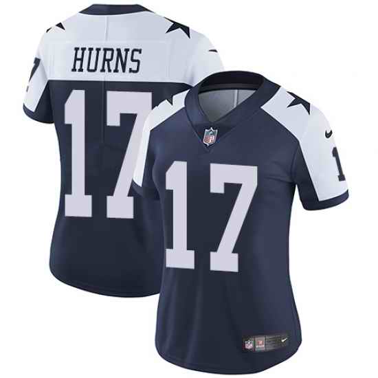 Nike Cowboys #17 Allen Hurns Navy Blue Thanksgiving Womens Stitched NFL Vapor Untouchable Limited Throwback Jersey